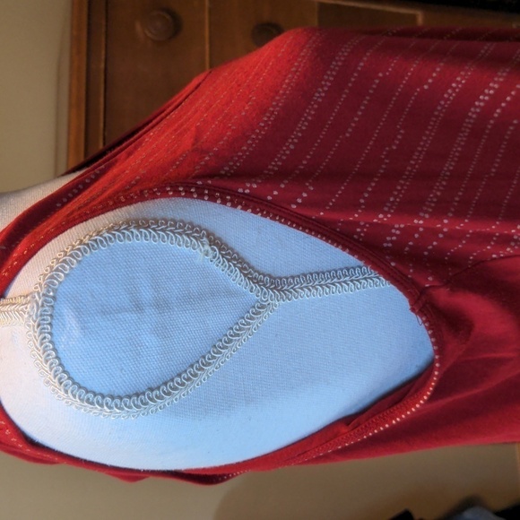 MAURICES Modal Red TANK with metallic gold painted accents size XXL - Picture 4 of 8